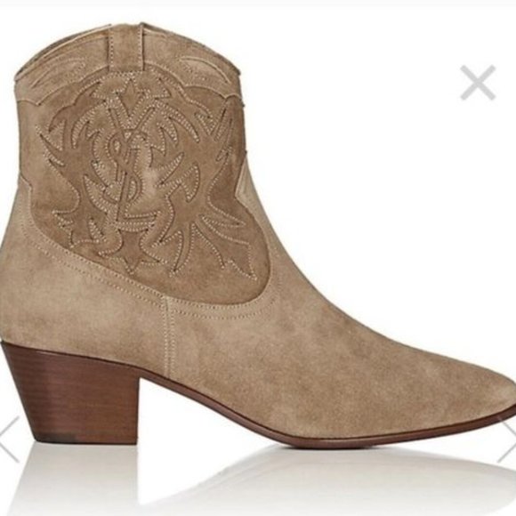 Saint Laurent YSL Rock Embroidered Womens Western Boots, in Tan size 40 - Picture 2 of 9
